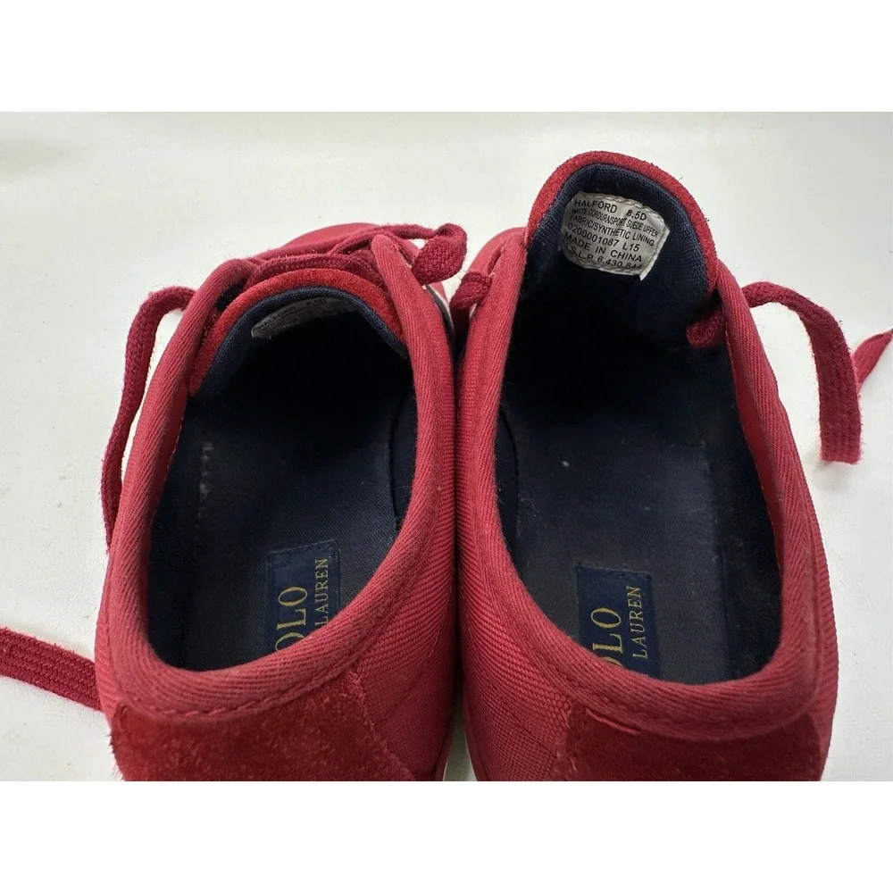 Polo Ralph Lauren Halford Shoes Sneaker Red Men Size 8.5 D
